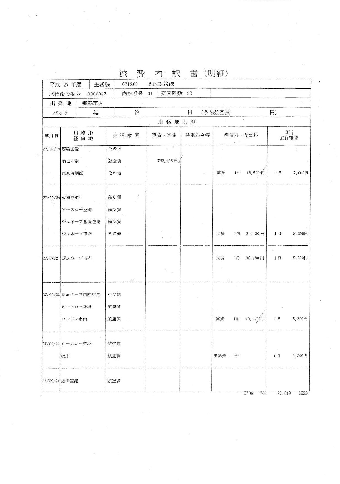 公文書部分開示決定通知書10ｐ