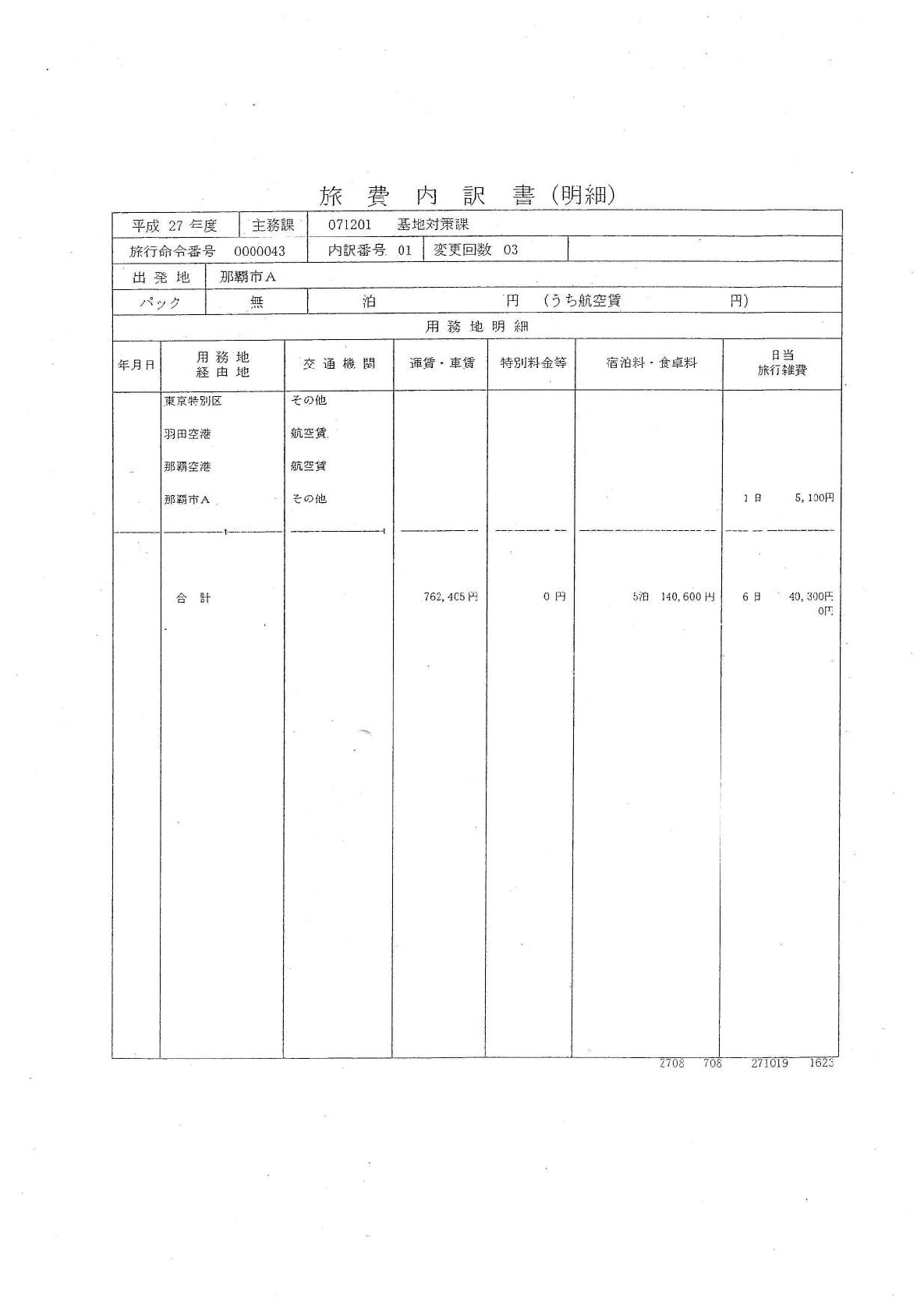 公文書部分開示決定通知書11ｐ