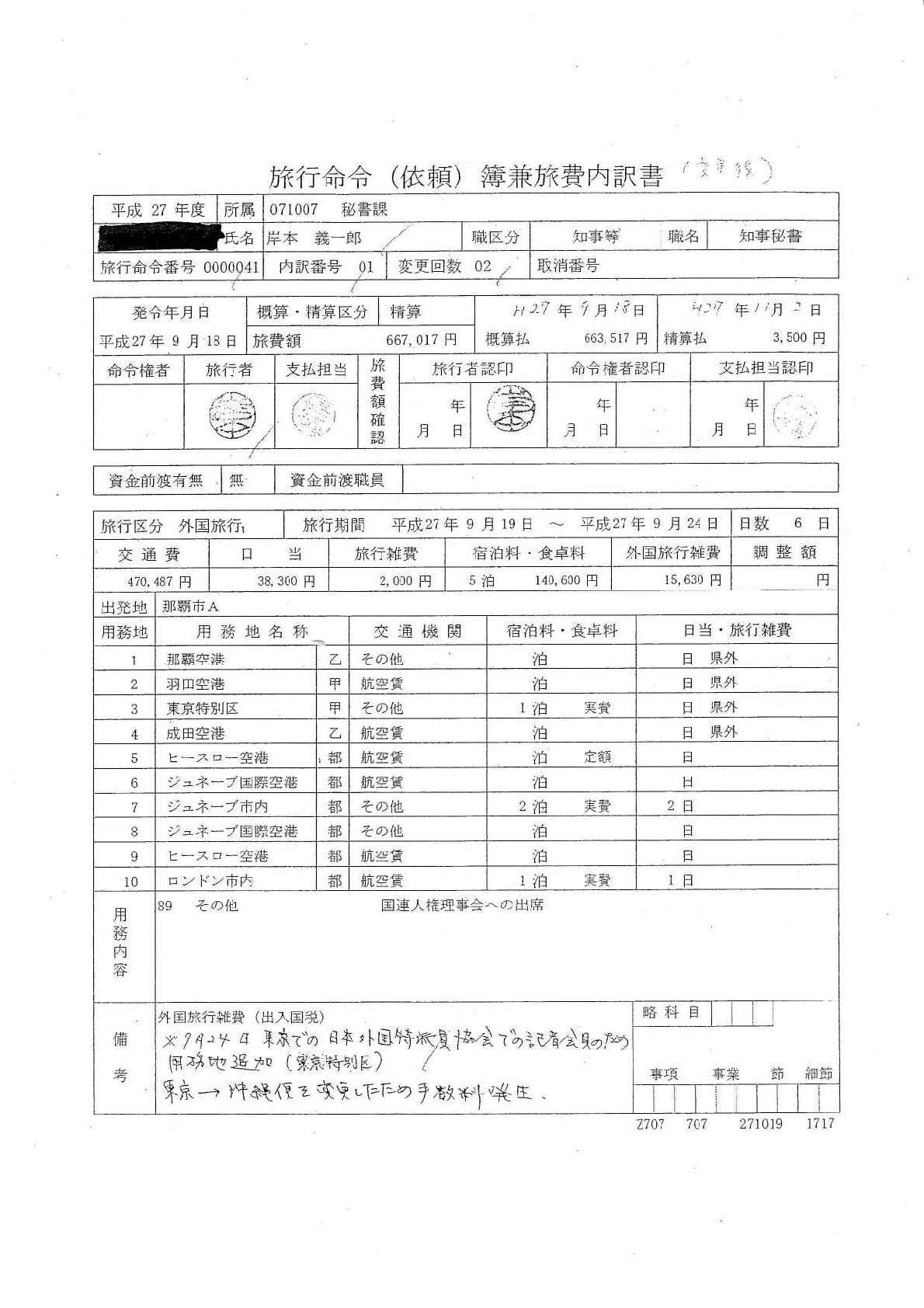 公文書部分開示決定通知書13ｐ