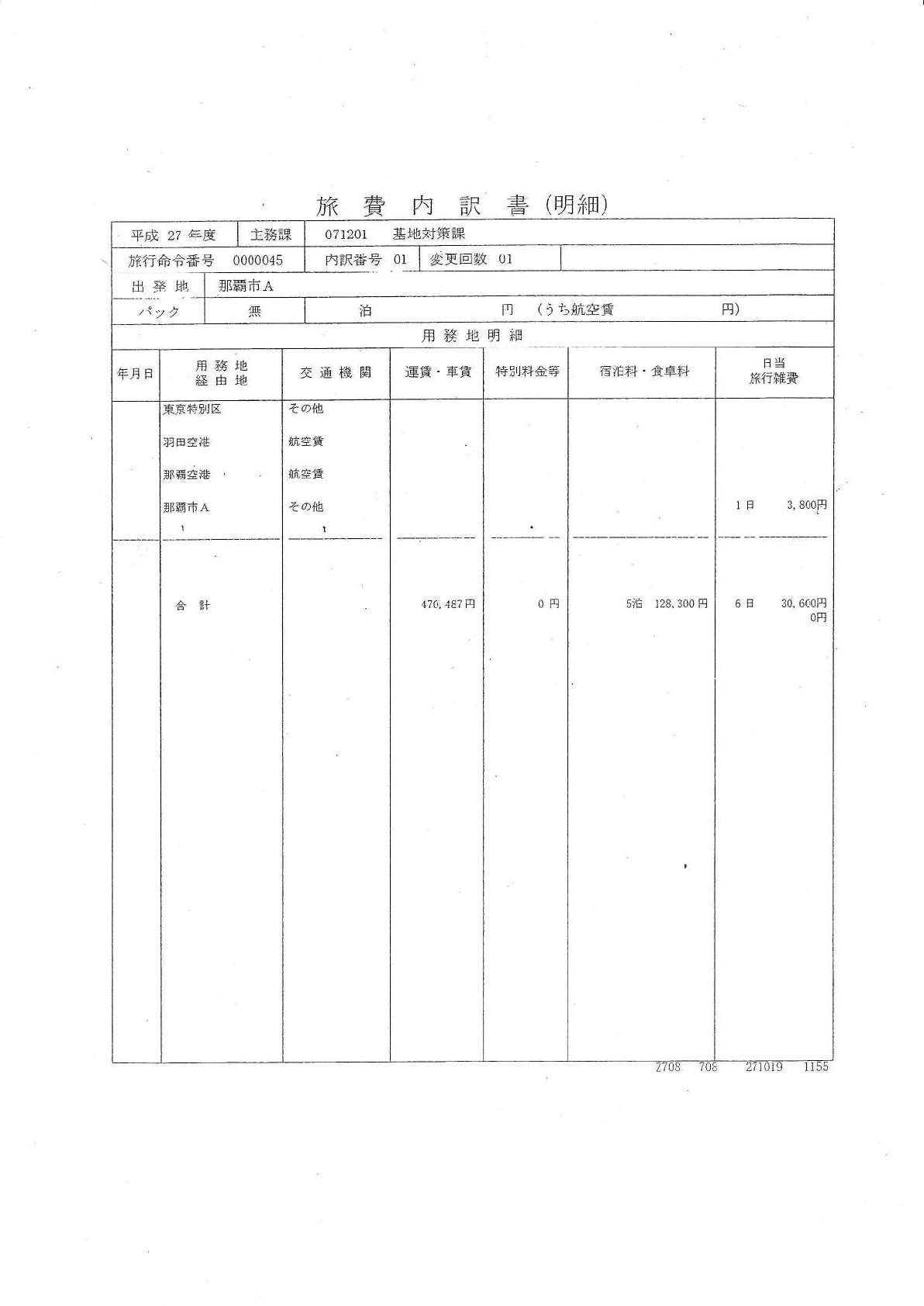 公文書部分開示決定通知書21ｐ